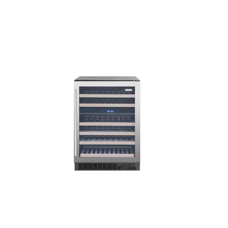 24 in. Built-in 51-Bottle Stainless Steel Wine Cooler A669