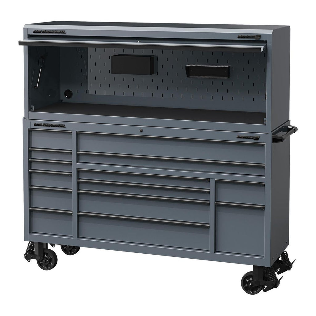 72 in. Triple-Bank Roll Cab, Slate Gray S30992
