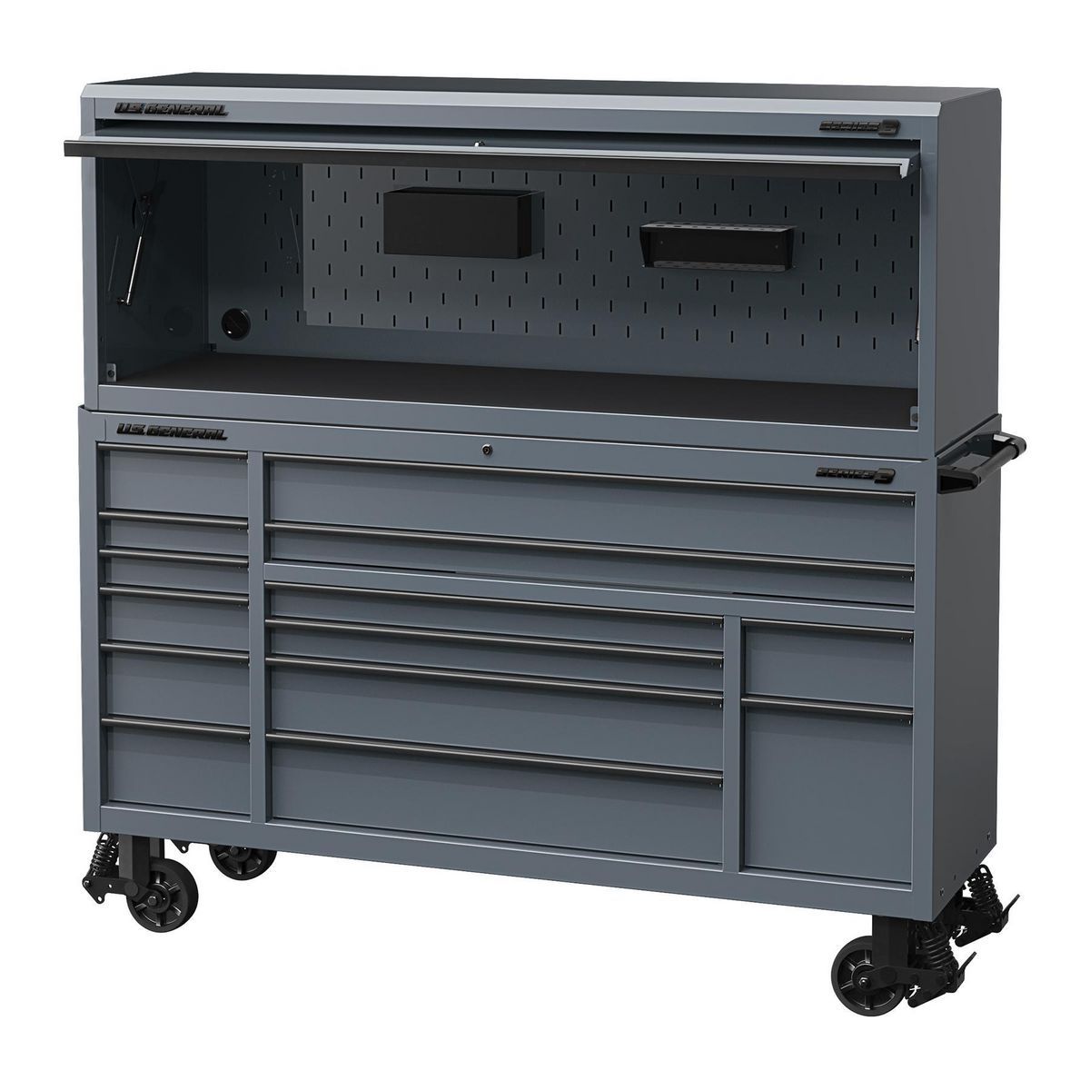 72 in. Triple-Bank Roll Cab, Slate Gray S30992