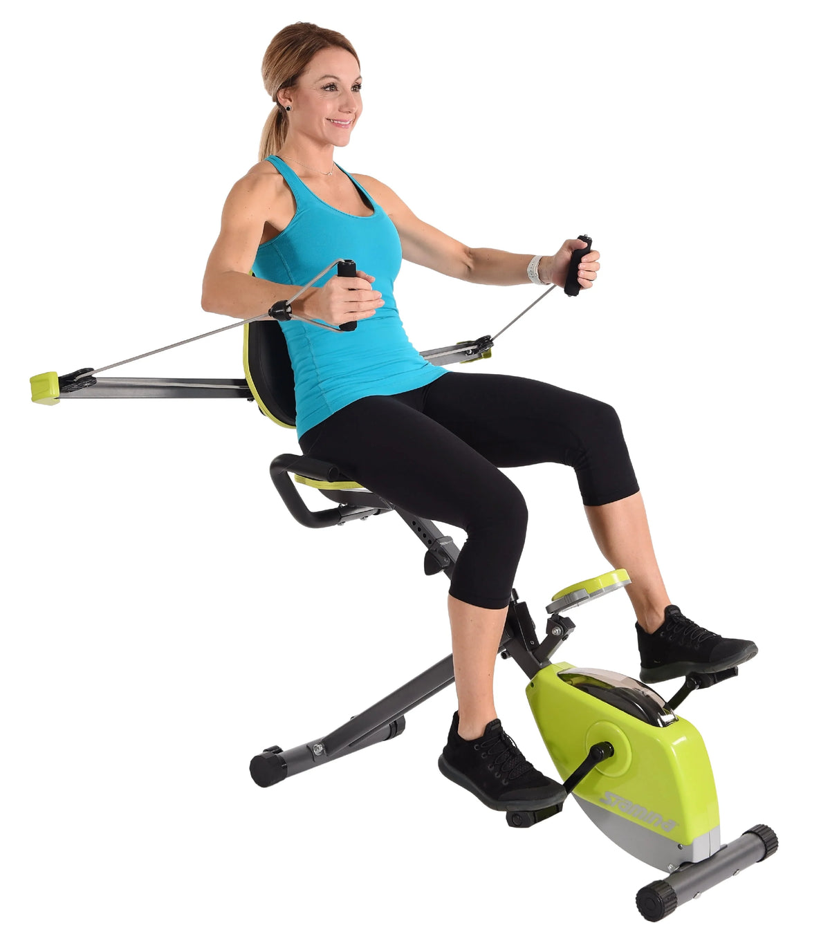 Upright Exercise Bike with Upper Body Resistance Arms N3373