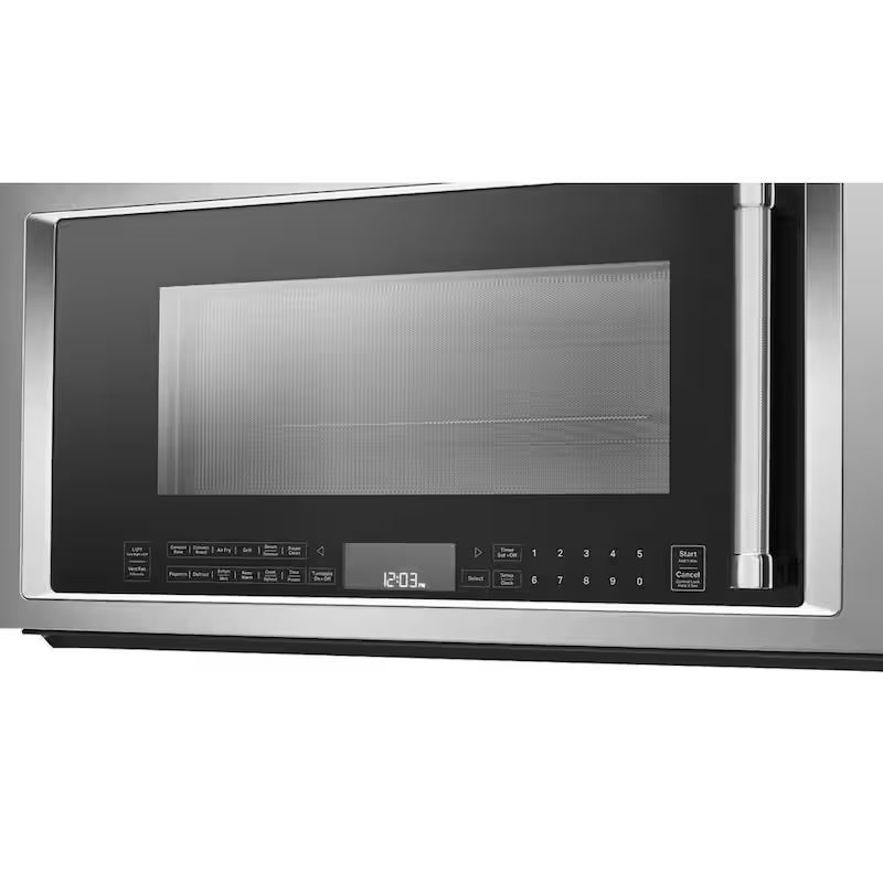 1800-Watt Over the Range Microwave with Air Fry in Black Stainless Steel V4693