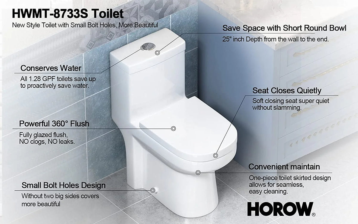 One-Piece Dual Flush Ceramic Toilet E946