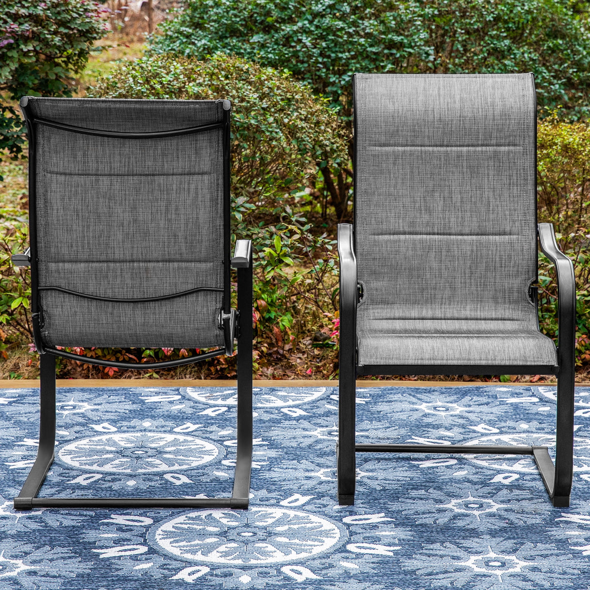 7 Pieces Outdoor Patio Dining Set with 6 Textilene Chairs and Extendable Dining Table T993