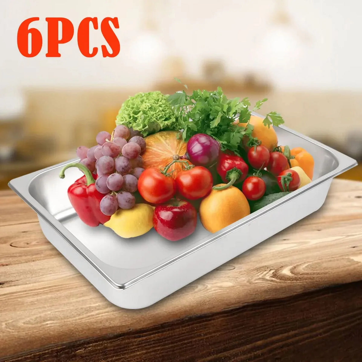 4" Deep 6 Pan Steam Table Food Warmer T806