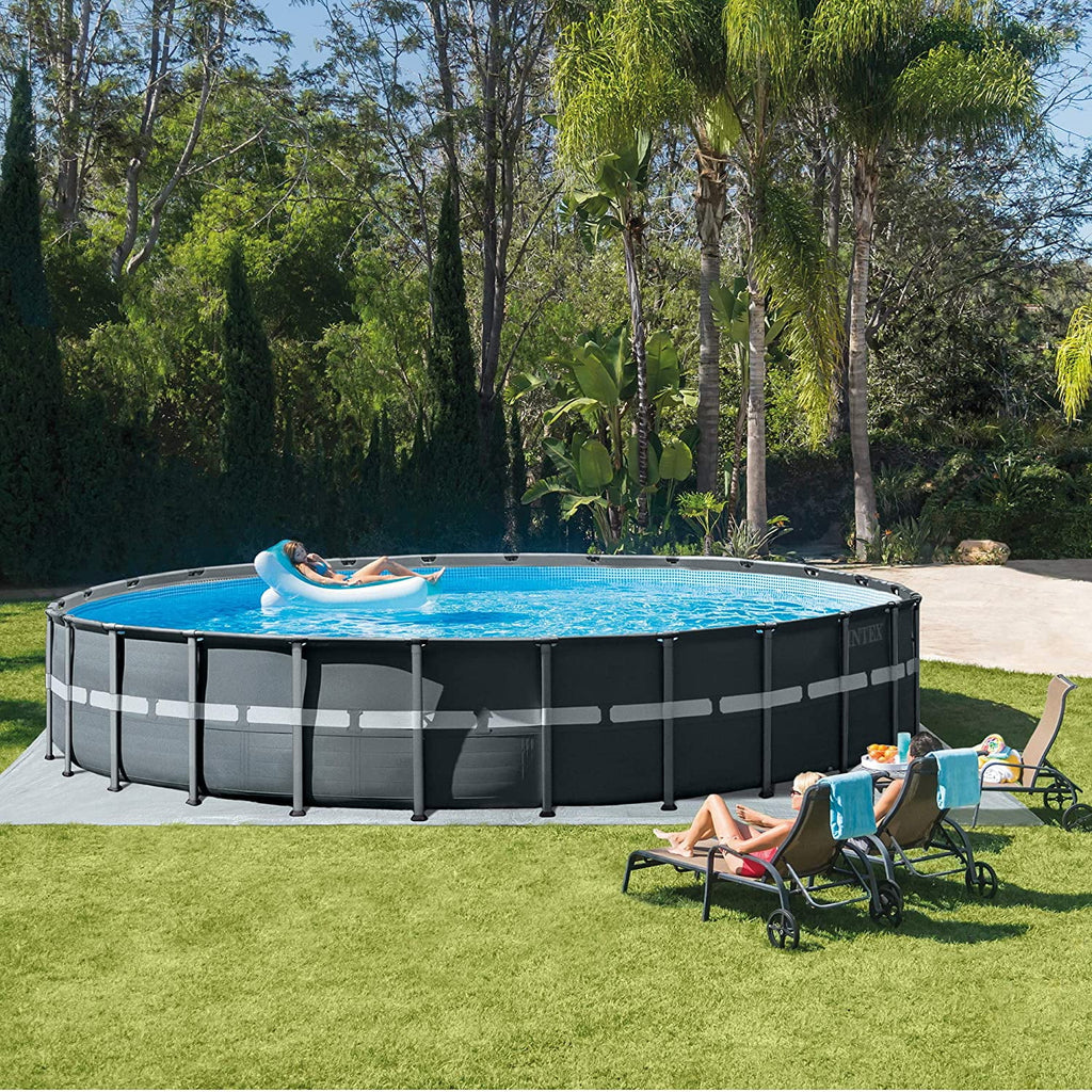 26ft X 52in Round Frame Pool Set with Sand Filter Pump L665096