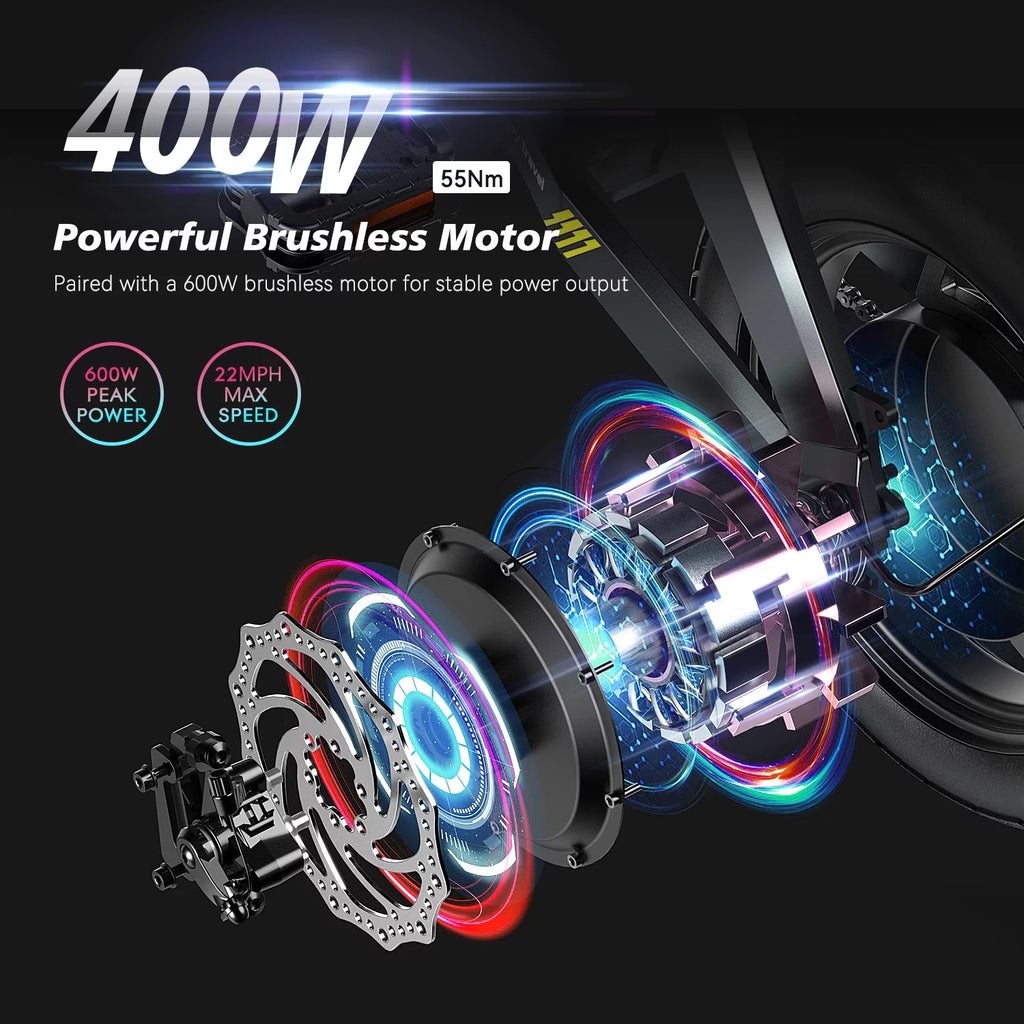 400W Folding Electric Bike with 48V 12Ah Removable Battery A420894