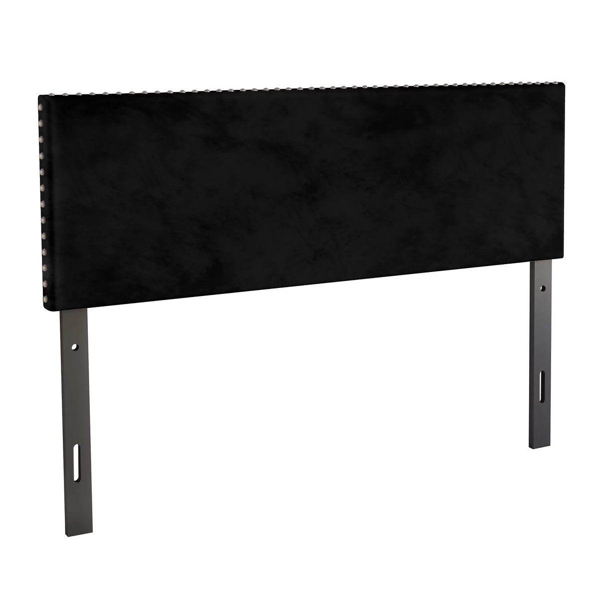 Black Velvet Upholstered Headboard A650135