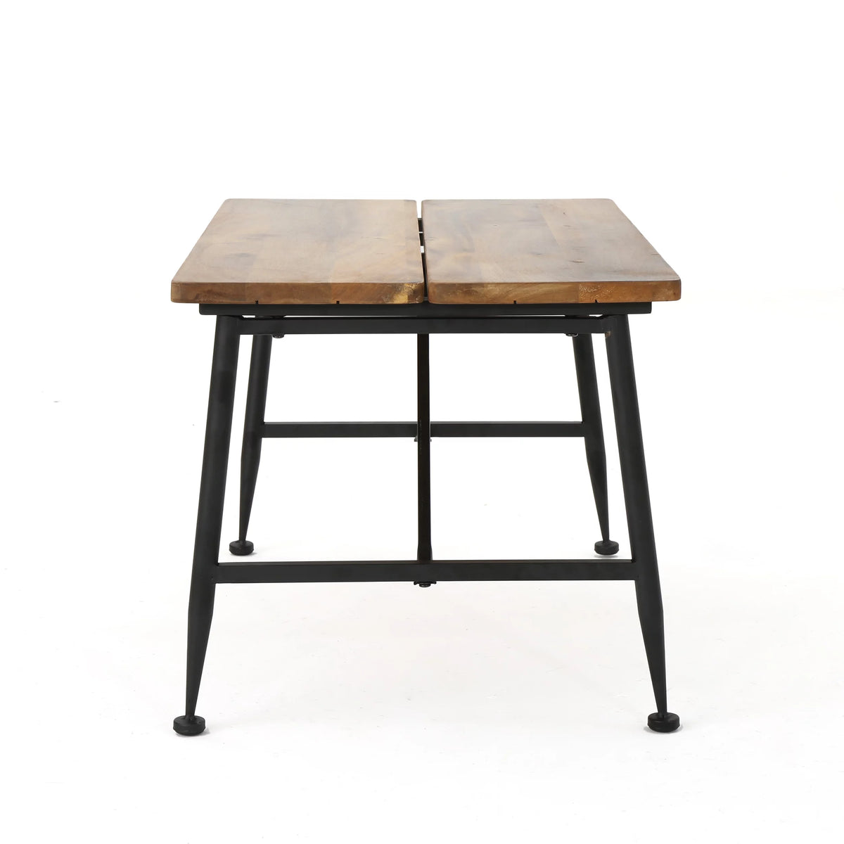 Acacia Wood Coffee Table with Iron Accents I954