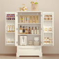 White Kitchen Pantry Storage Cabinet with Door Drawer G1891