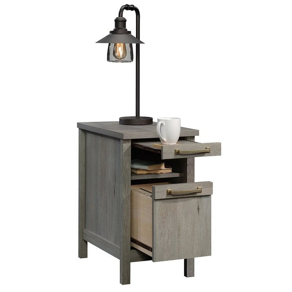1-Drawer Coastal Engineered Wood End Table in Oak S743