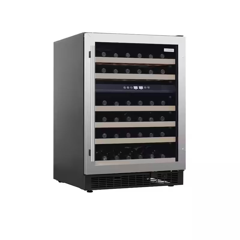 24 in. Built-in 51-Bottle Stainless Steel Wine Cooler A669