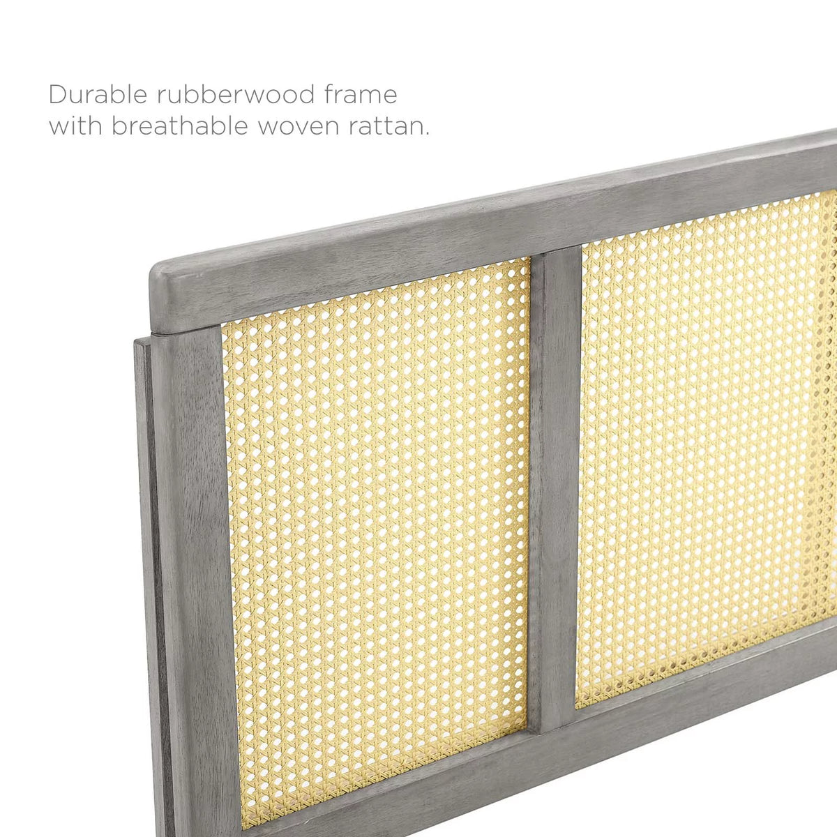 Full Size Grey Wood Headboard X122664