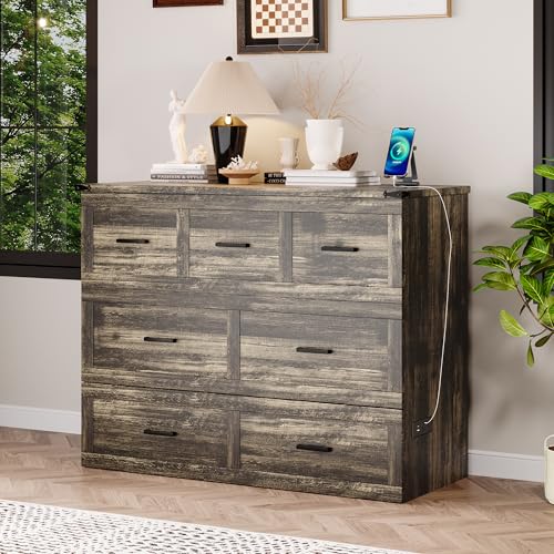 Queen Murphy Bed with Charging Station and Storage E86973