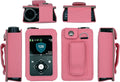 Fitted Leather Case with Screen Protector for Insulin Pump Pink M13847