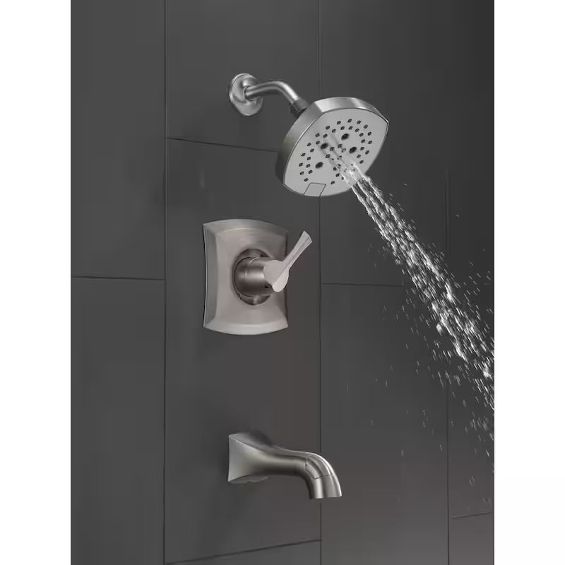 Single-Handle 5-Spray Tub and Shower Faucet Brushed Nickel T4422