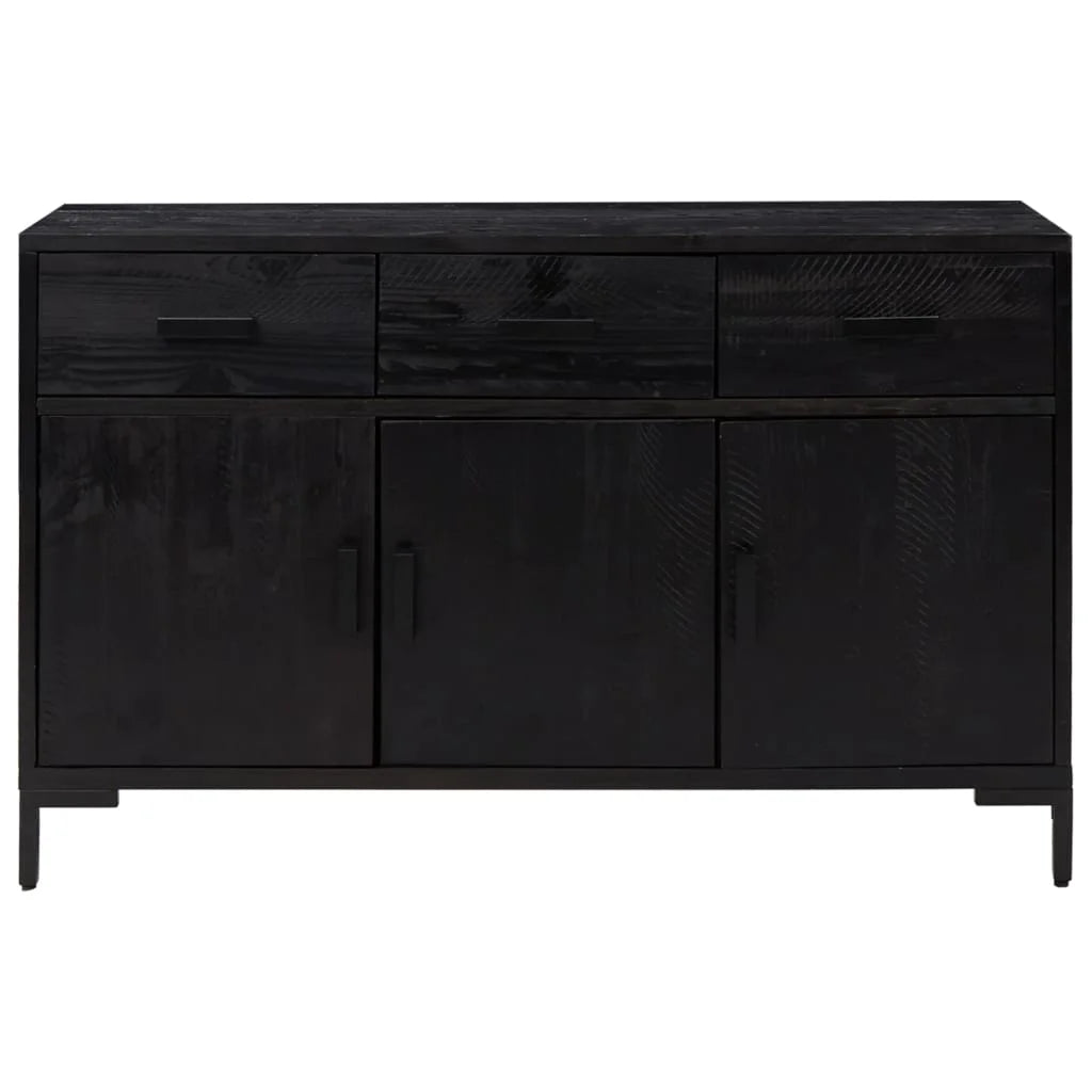 Black Solid Wood Pine Sideboard Q575617