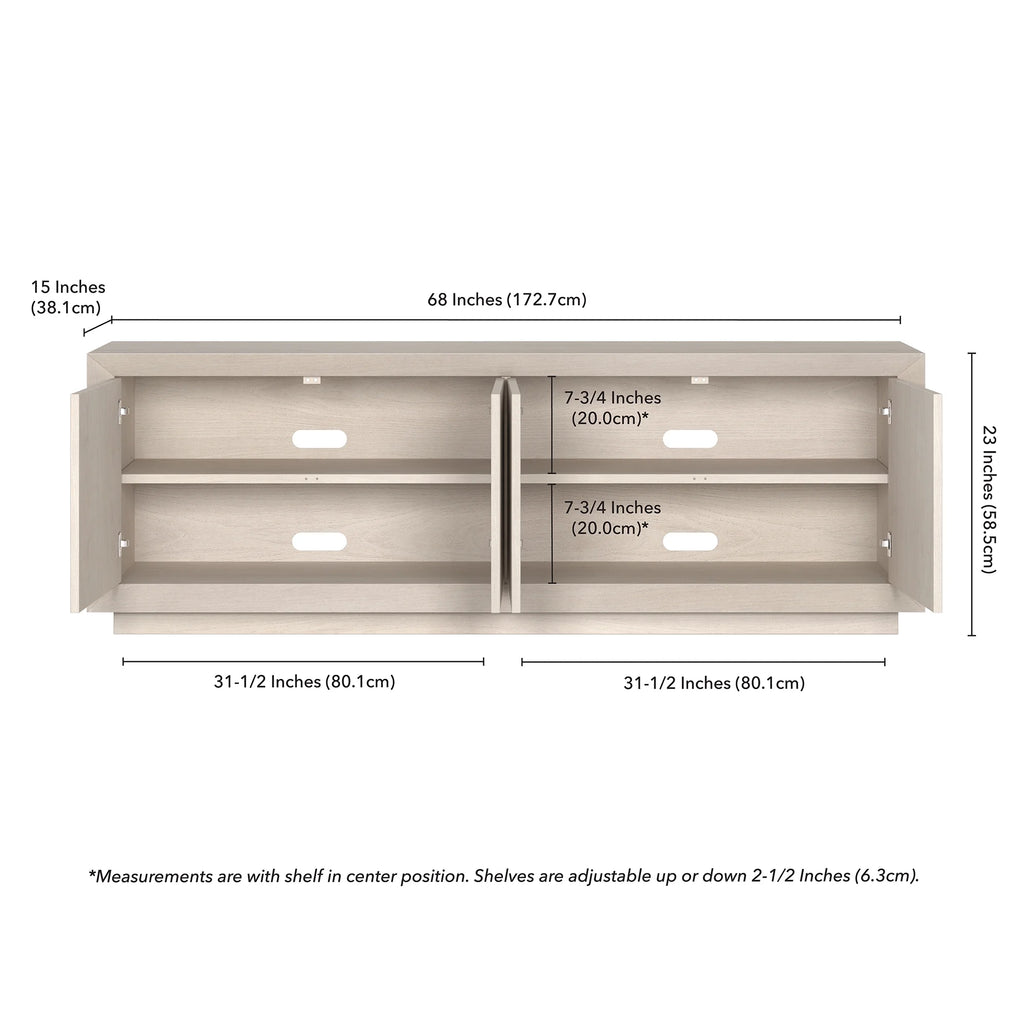 White Rectangular TV Stand G58904