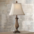 Traditional Table Lamp 25" High Beige Rectangular Shade K805145
