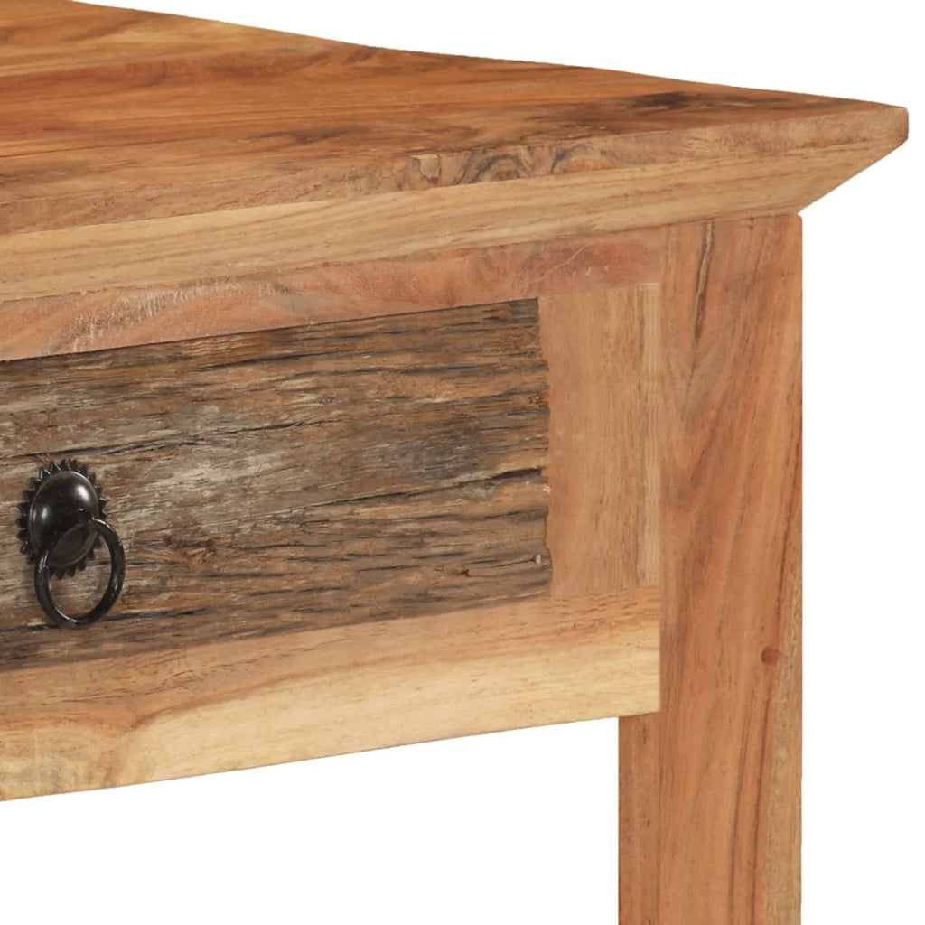 Reclaimed Wood Writing Desk with 2 Storage Drawers E96508
