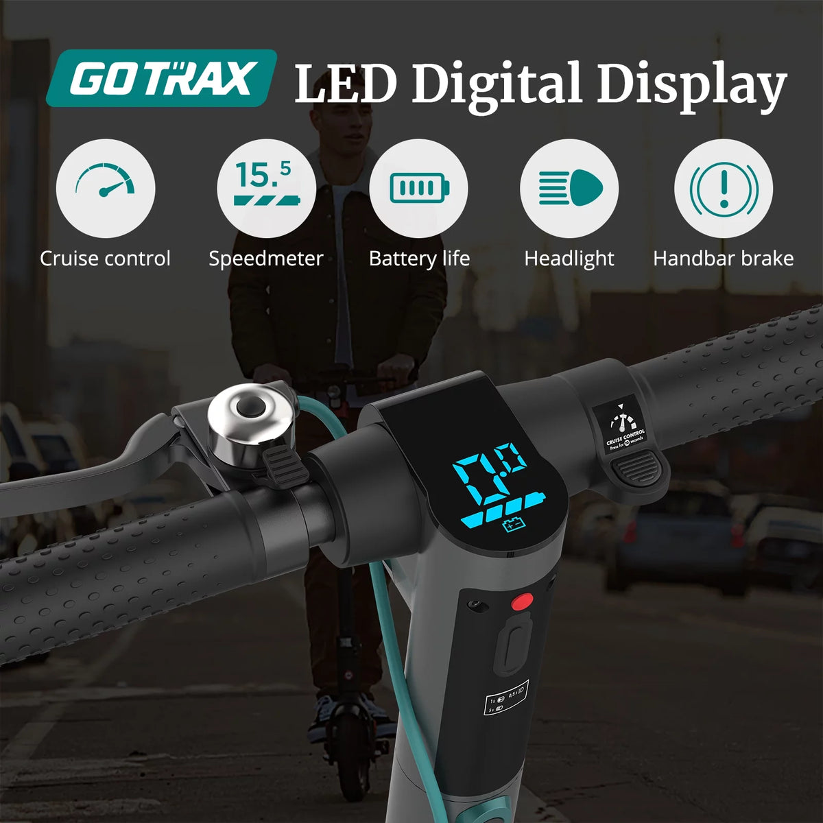 Charcoal Gray Foldable Electric Scooter L458