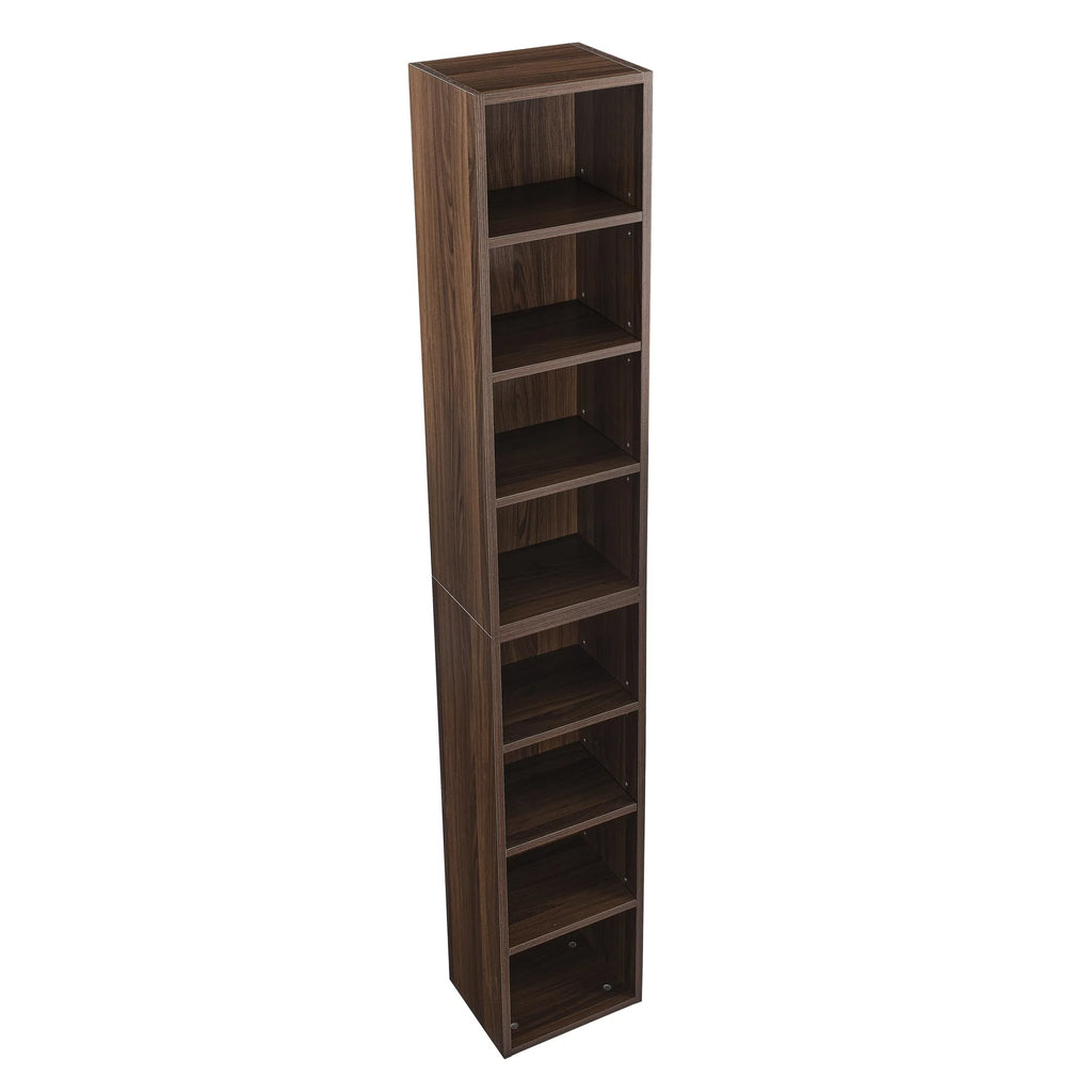 8-Tier Media Tower Rack with Adjustable Shelves Q2970