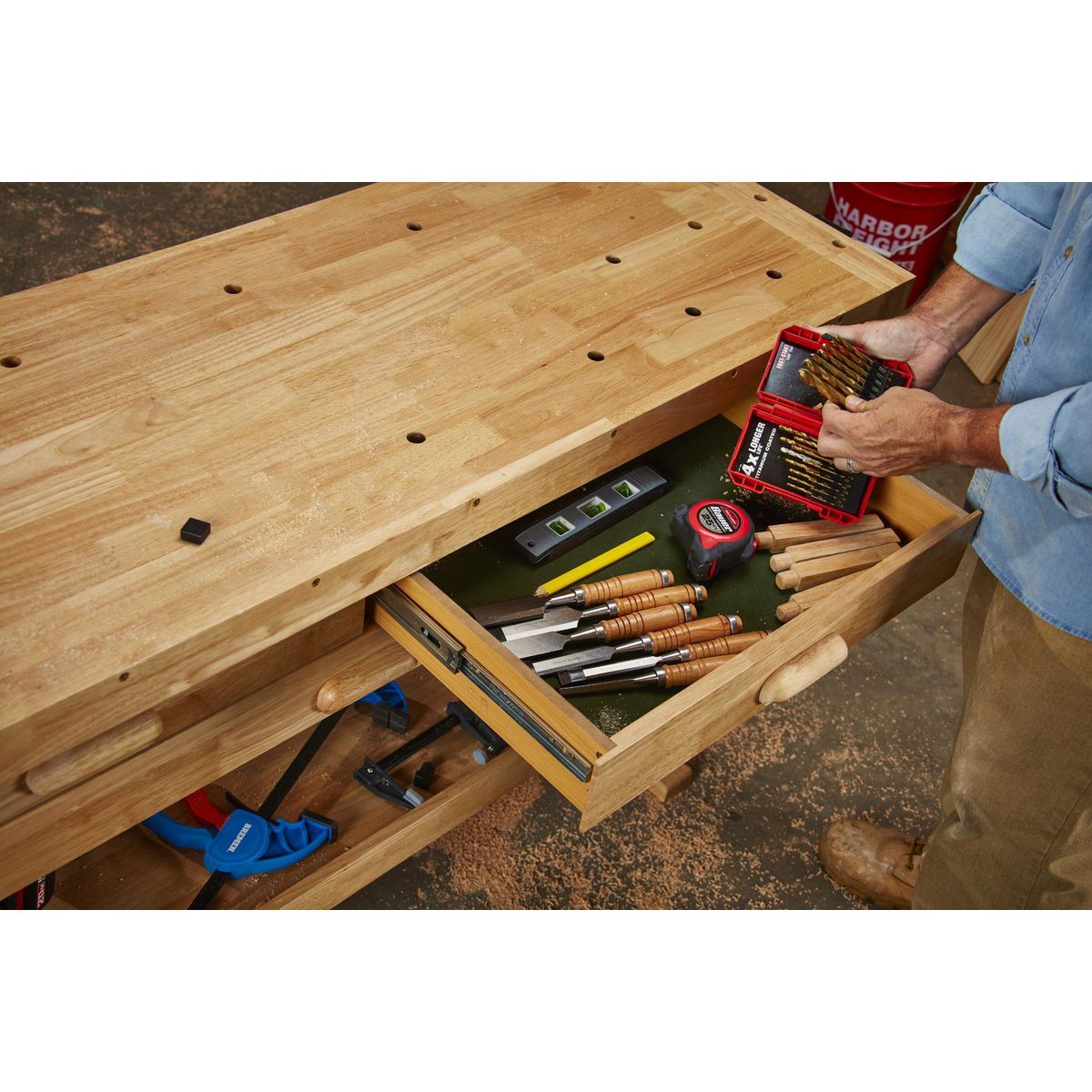 60 in. 3-Drawer Hardwood Workbench Z46542