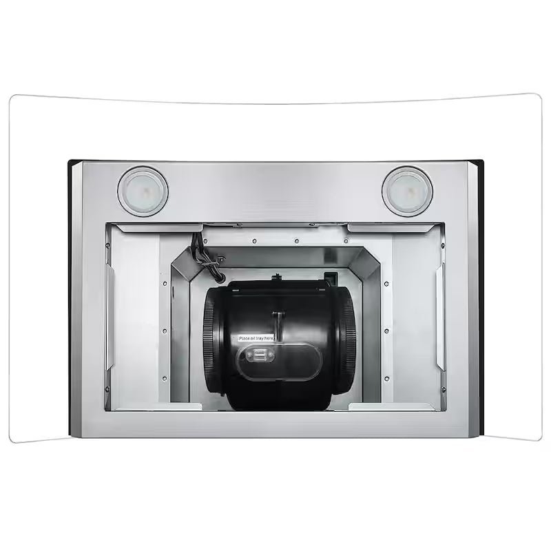 30 in. Stainless Steel Ductless Wall Mount Range Hood with Carbon Filter Kit A136446