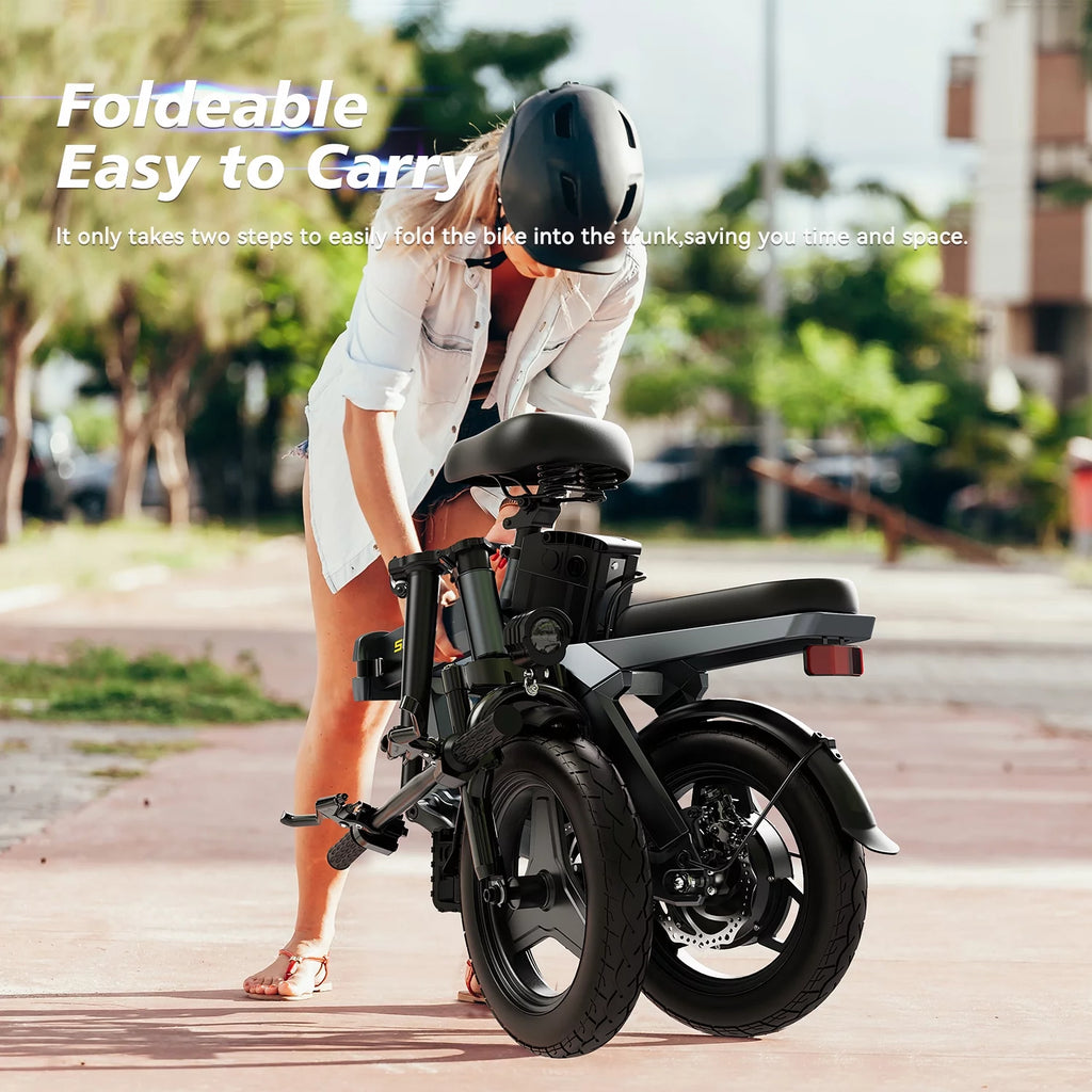 400W Folding Electric Bike with 48V 12Ah Removable Battery A420894
