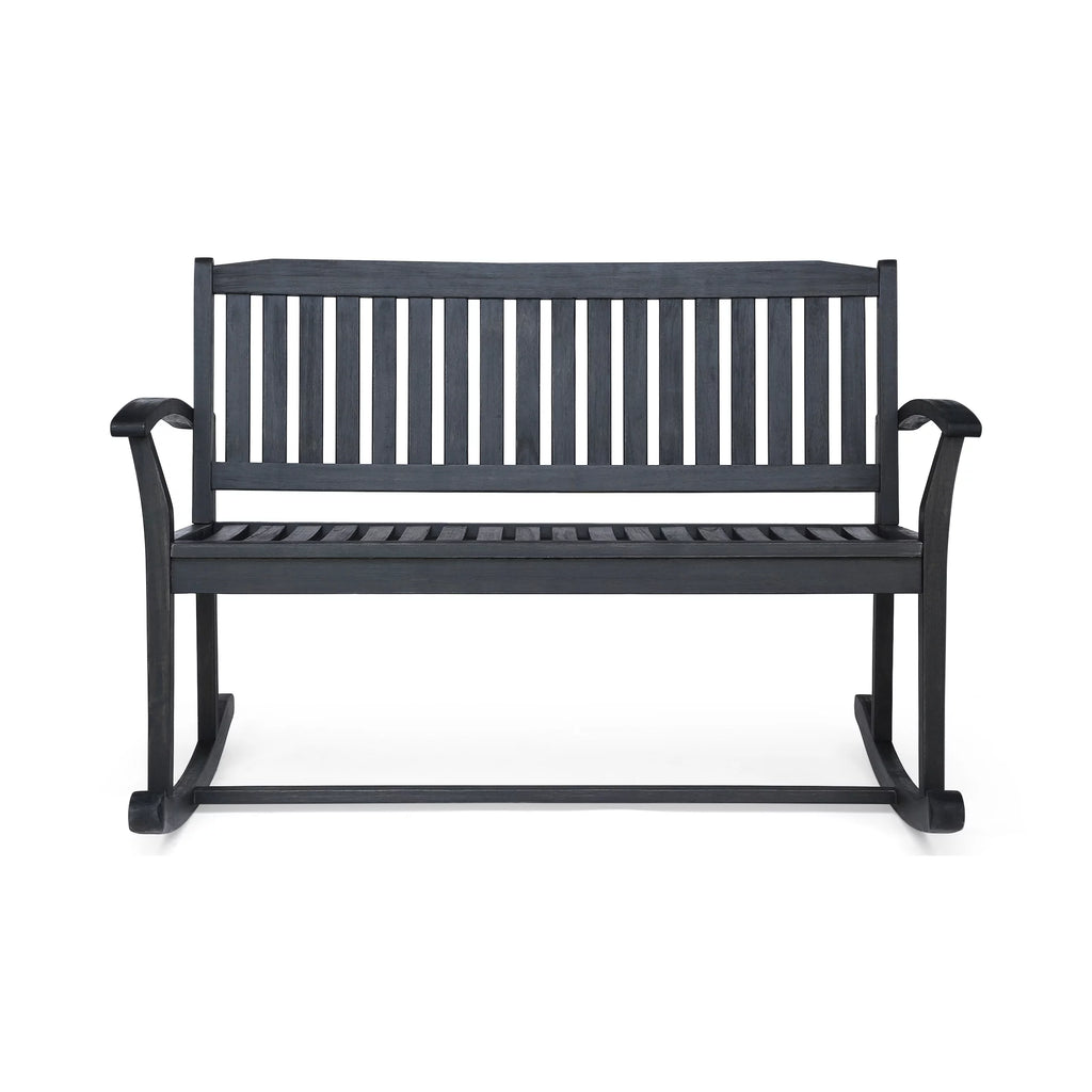 Dark Gray Acacia Wood Patio Rocker X7258