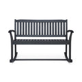 Dark Gray Acacia Wood Patio Rocker X7258
