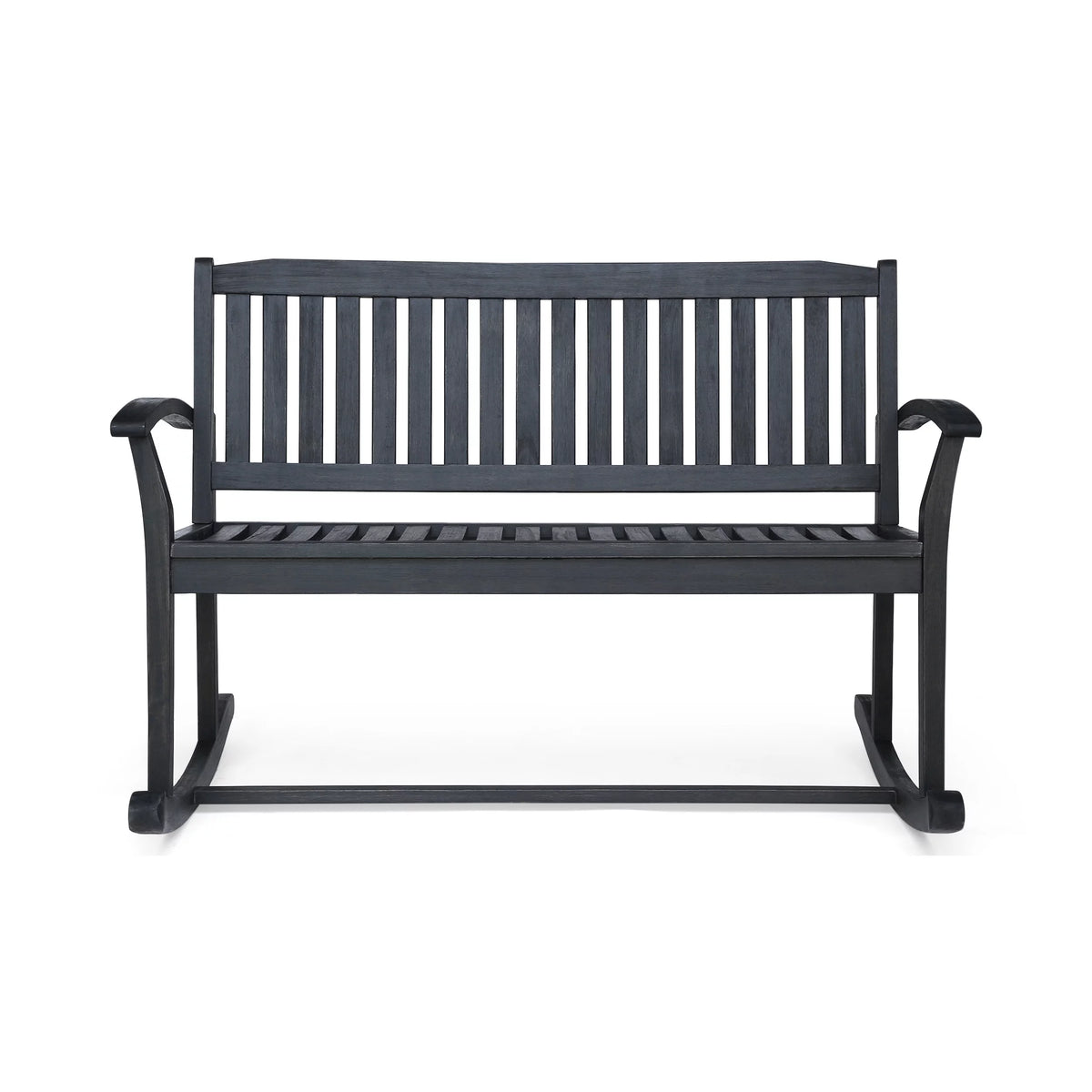 Dark Gray Acacia Wood Patio Rocker X7258