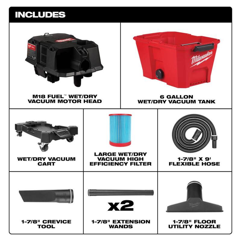 6 Gal. Cordless Wet/Dry Shop Vacuum with Hose and Filter B627