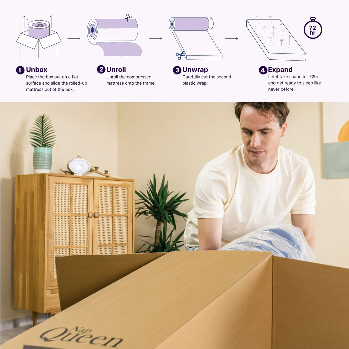 Twin XL Size Hybrid Memory Foam Pocket Spring Mattress I61169