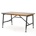Acacia Wood Coffee Table with Iron Accents I954
