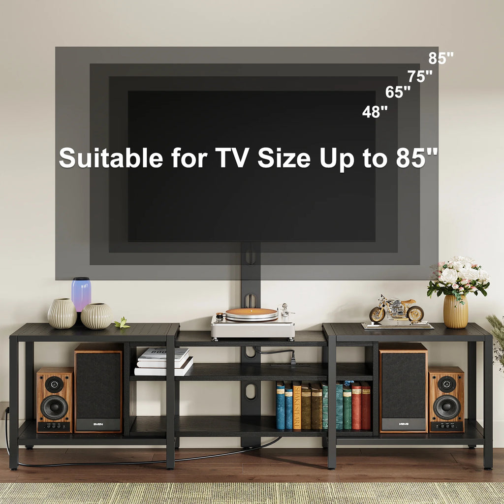 79 Inch TV Stand with Mount and Power Outlet S3554