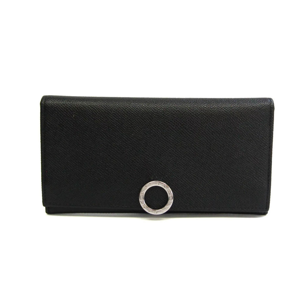 Pre-Owned Black Leather Long Wallet N46734