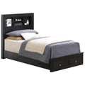 Black Twin Storage Platform Bed C5875