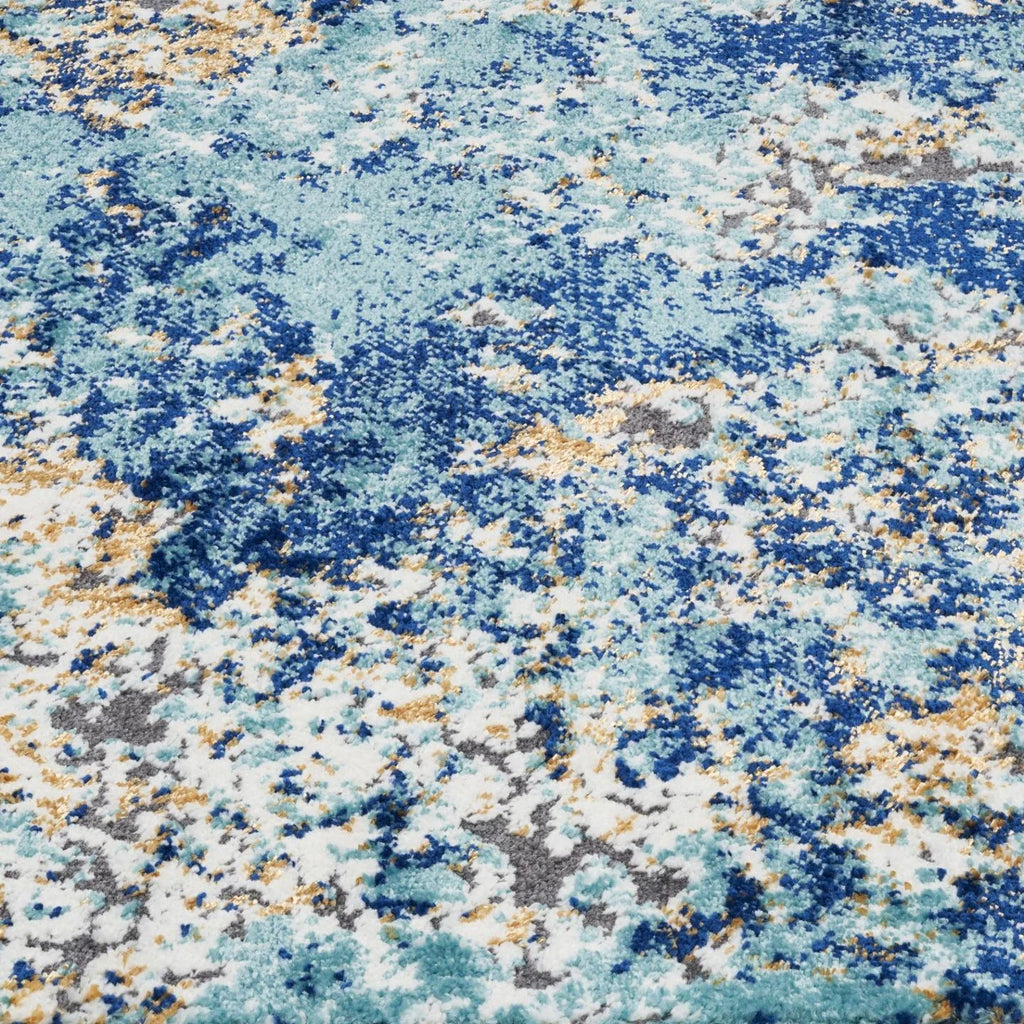 Modern Abstract Area Rug Blue 2x3 X3776