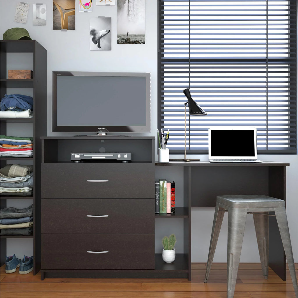 Espresso 3 in 1 Media Dresser and Desk Combo P625268