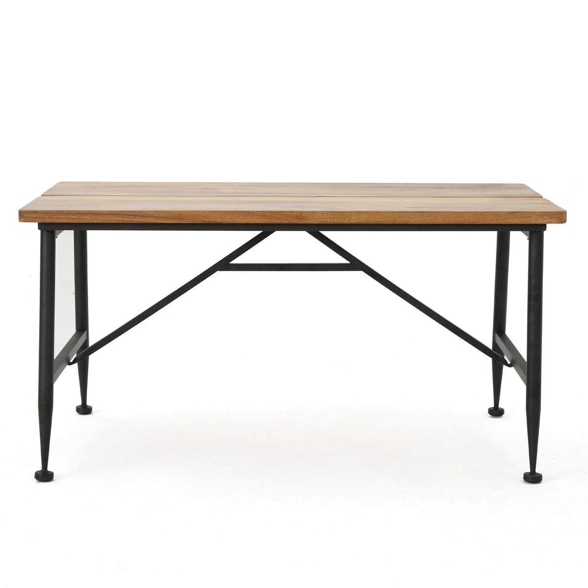 Acacia Wood Coffee Table with Iron Accents I954