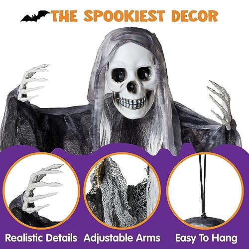3 Pack Hanging Halloween Skeleton Ghosts Decorations O259599