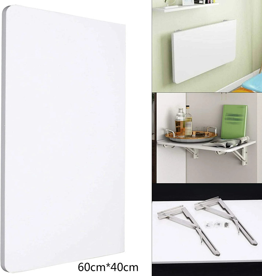Wall Mounted Fold Down Desk 60cmx40cm White T635128