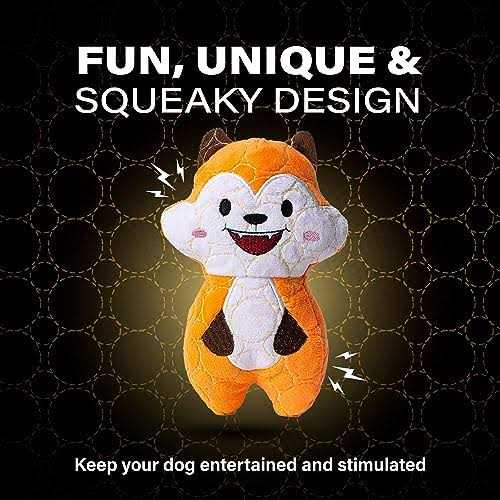 Durable Plush Fox Dog Toy U830
