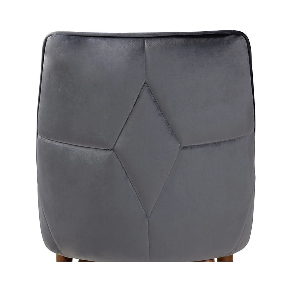 Grey Velvet 2-Piece Dining Chair Set Z813