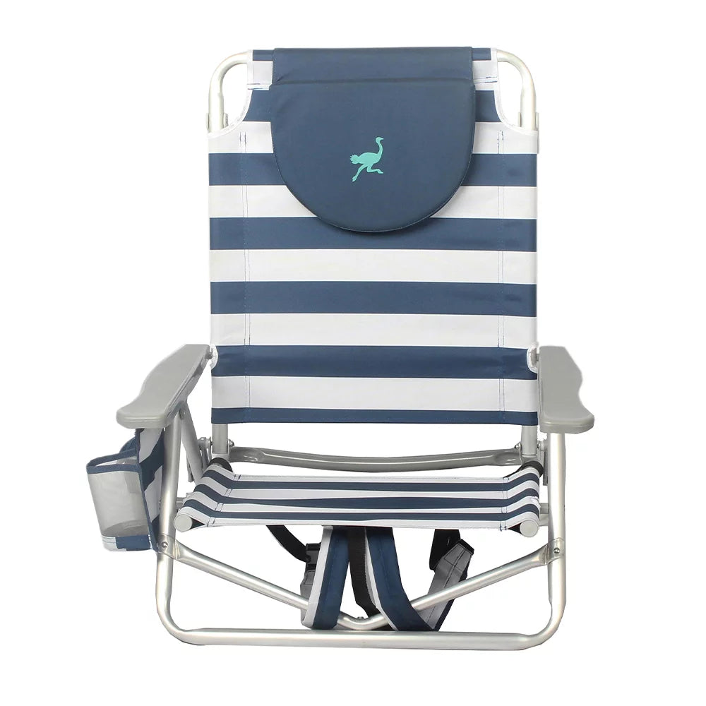 Stripe Outdoor Beach Lounge Recliner W730279