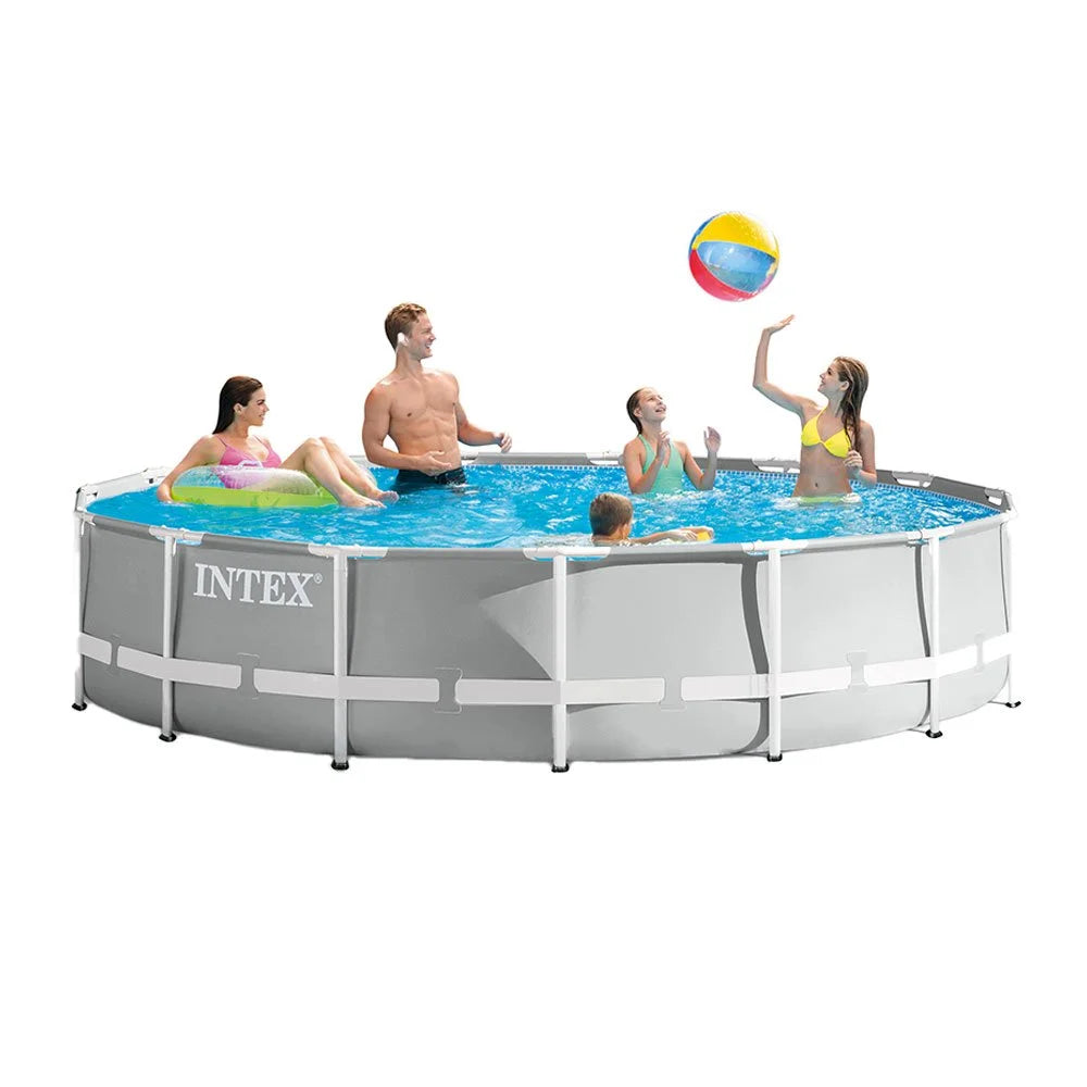 15 Foot x 42 Inch Prism Frame Above Ground Swimming Pool Set with Filter L522