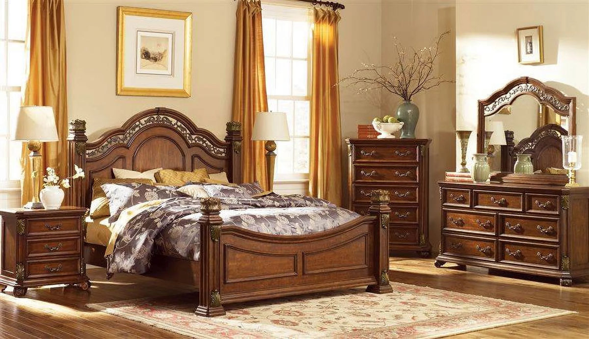 Dark Brown 3 Drawer Night Stand J9938