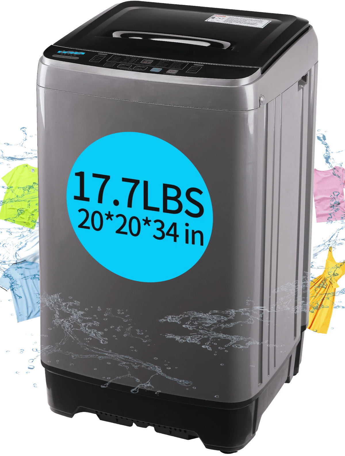 Portable 17.7 lbs Full Automatic Washing Machine R7077