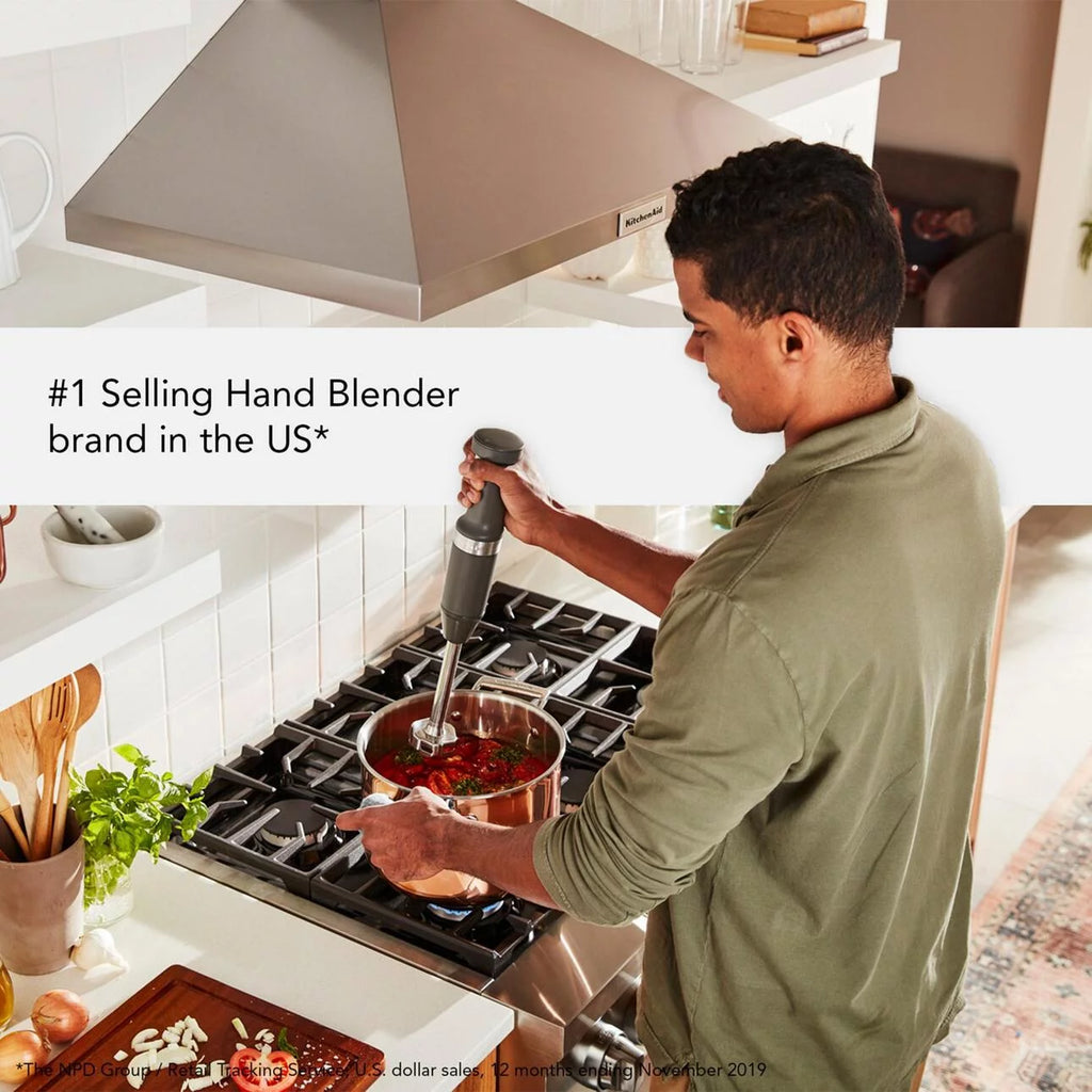 Cordless Variable Speed Hand Blender with Chopper and Whisk Attachment P32625