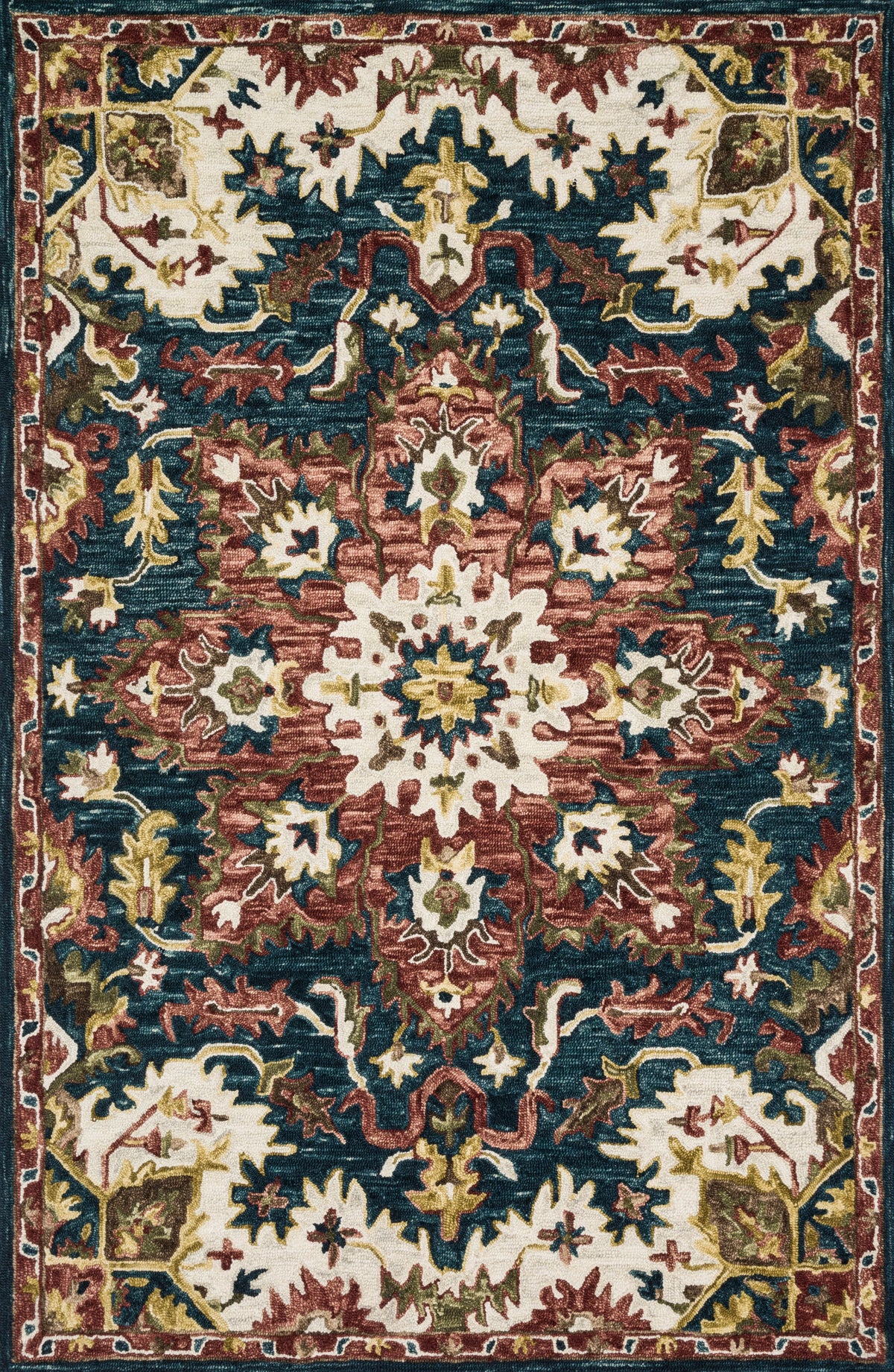 Teal Raspberry Rug 7'9 x 9'9 N541315